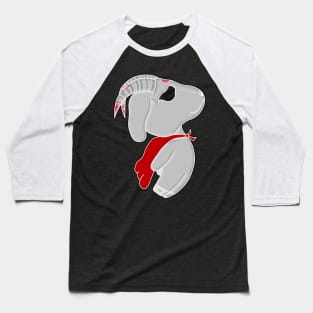 Satanic Light Grey Flying Goat Baseball T-Shirt